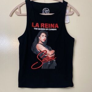 Black Selena Graphic Tank Top